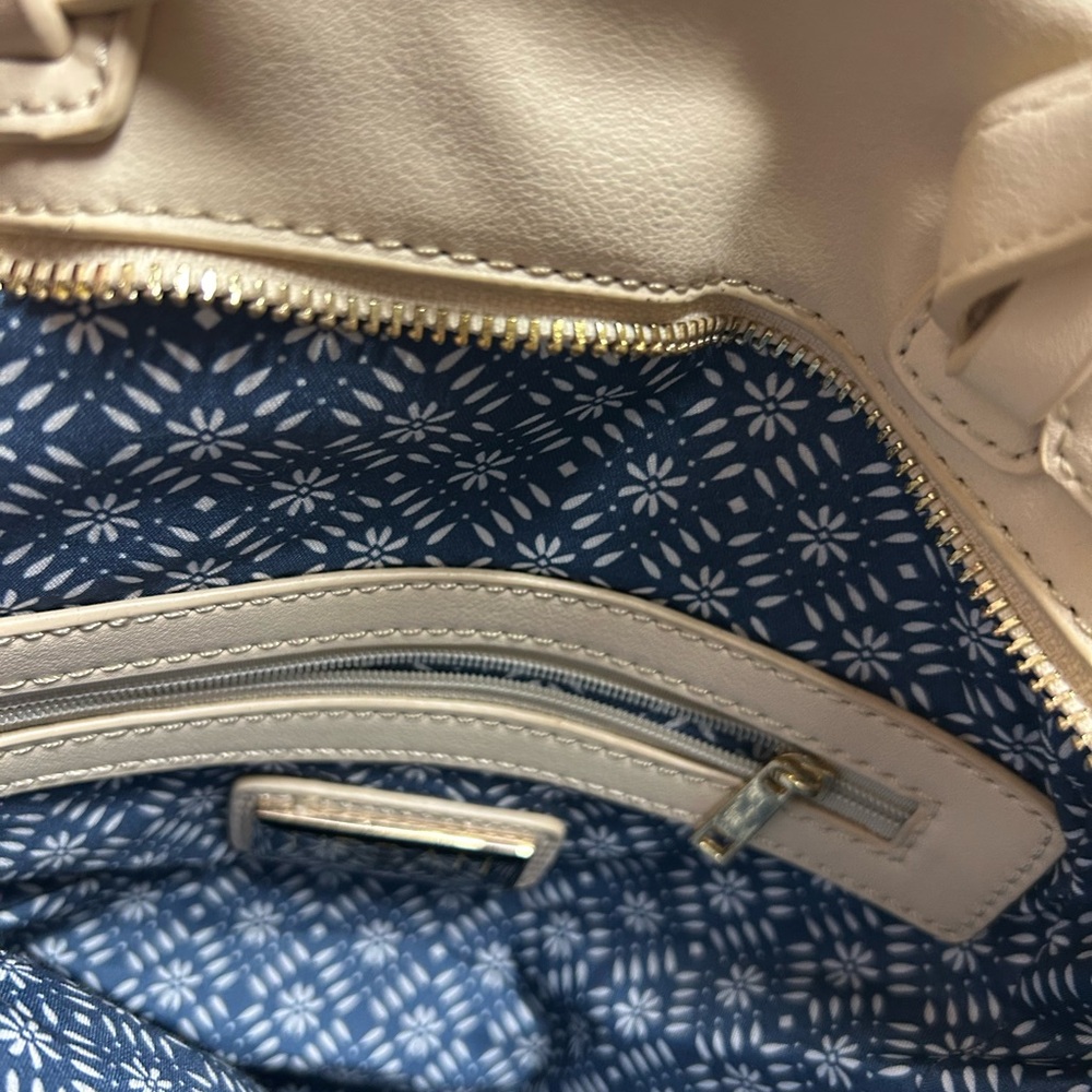 Floral Embellished Cream Boho Mini Backpack - Picture 3 of 16